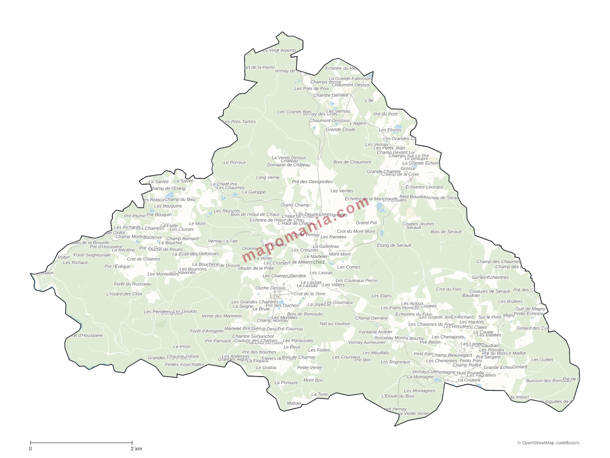 Carte de Planchez à personnaliser
