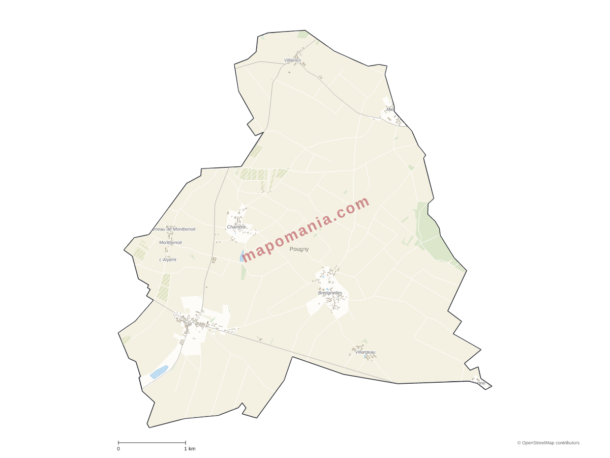 Carte de Pougny à personnaliser