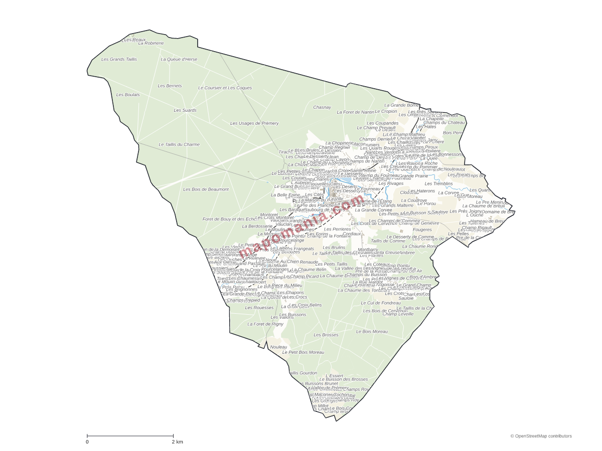 Carte de Prémery à personnaliser