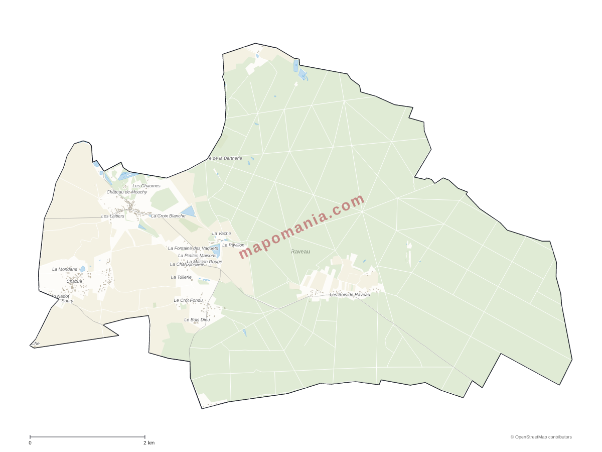 Carte de Raveau à personnaliser