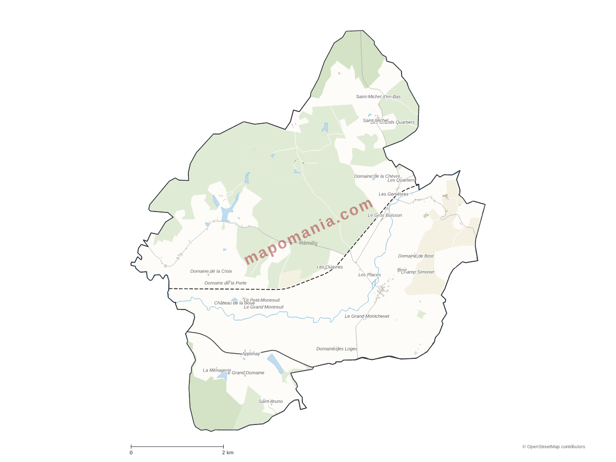 Carte de Rémilly à personnaliser