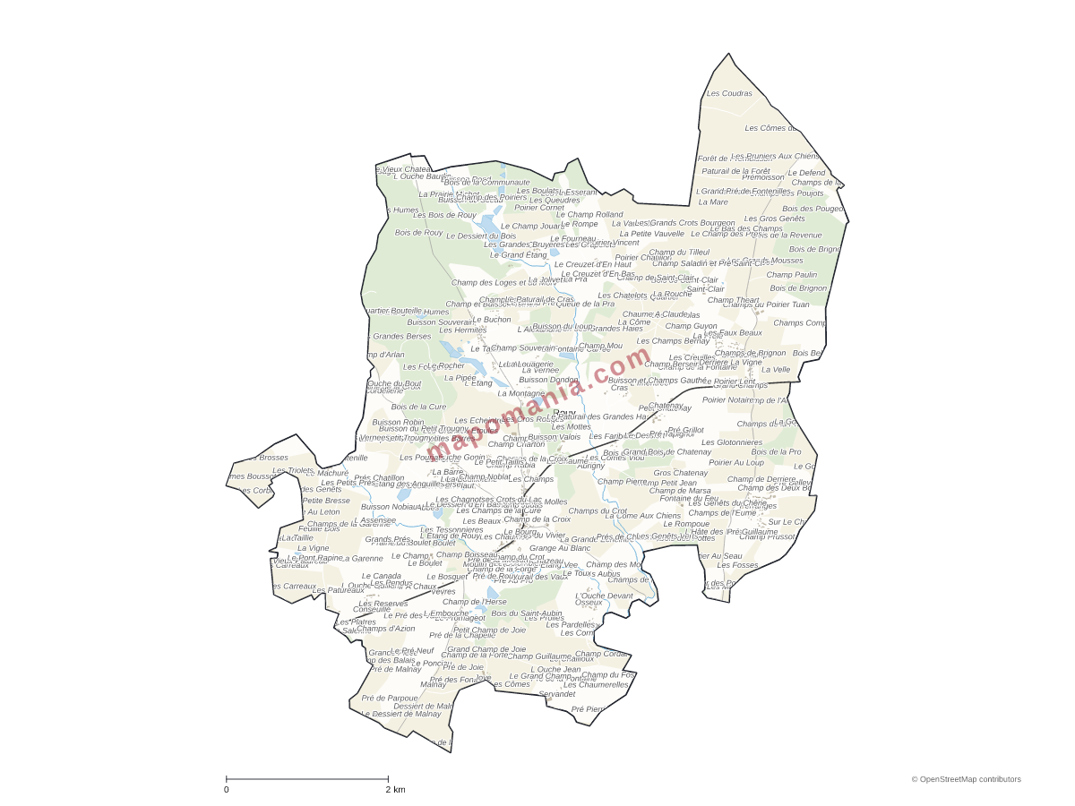Carte de Rouy à personnaliser