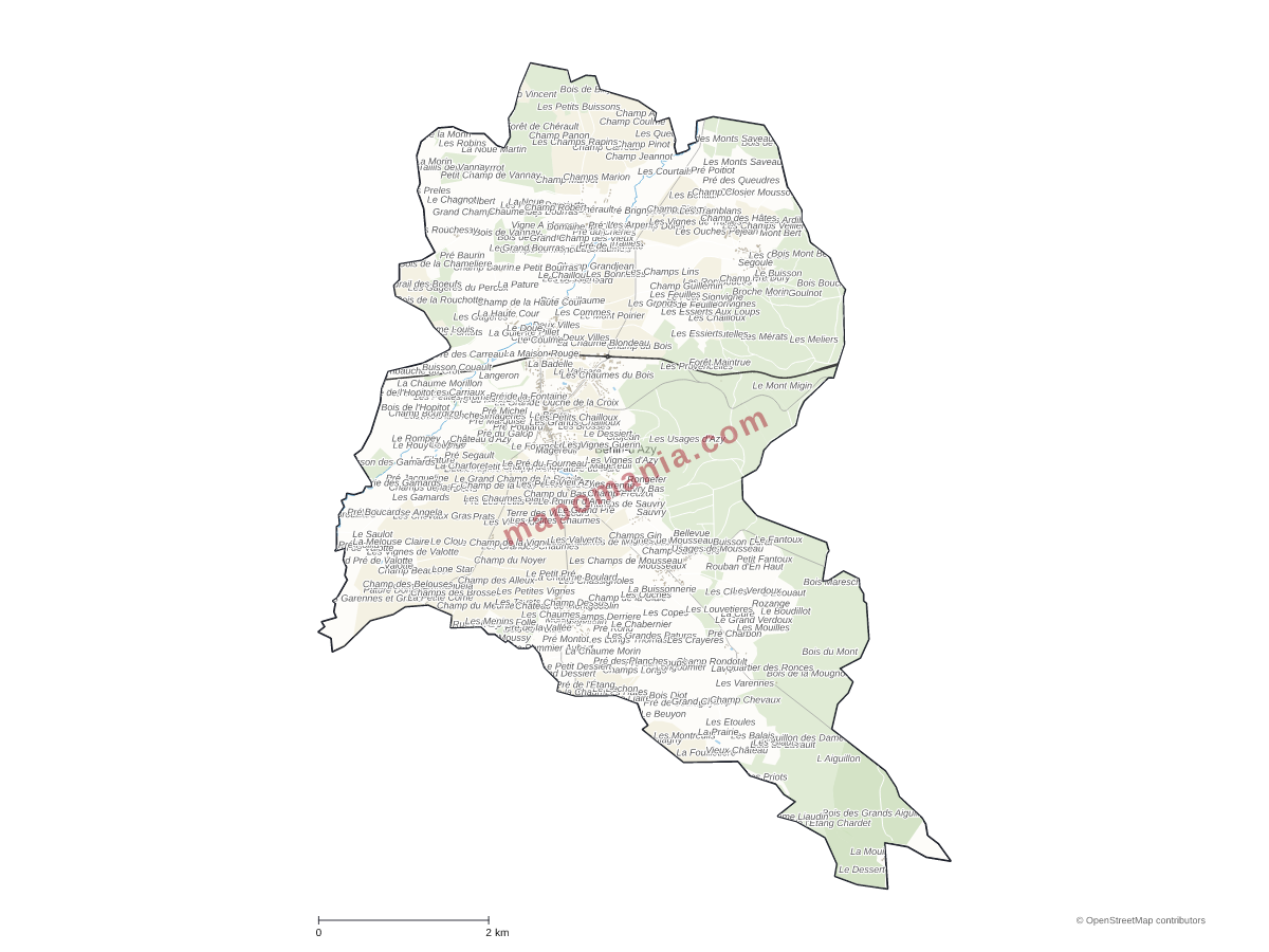 Carte de Saint-Benin-d'Azy à personnaliser