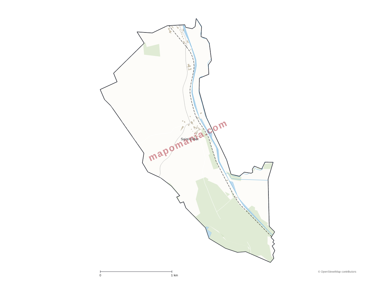 Carte de Saint-Didier à personnaliser