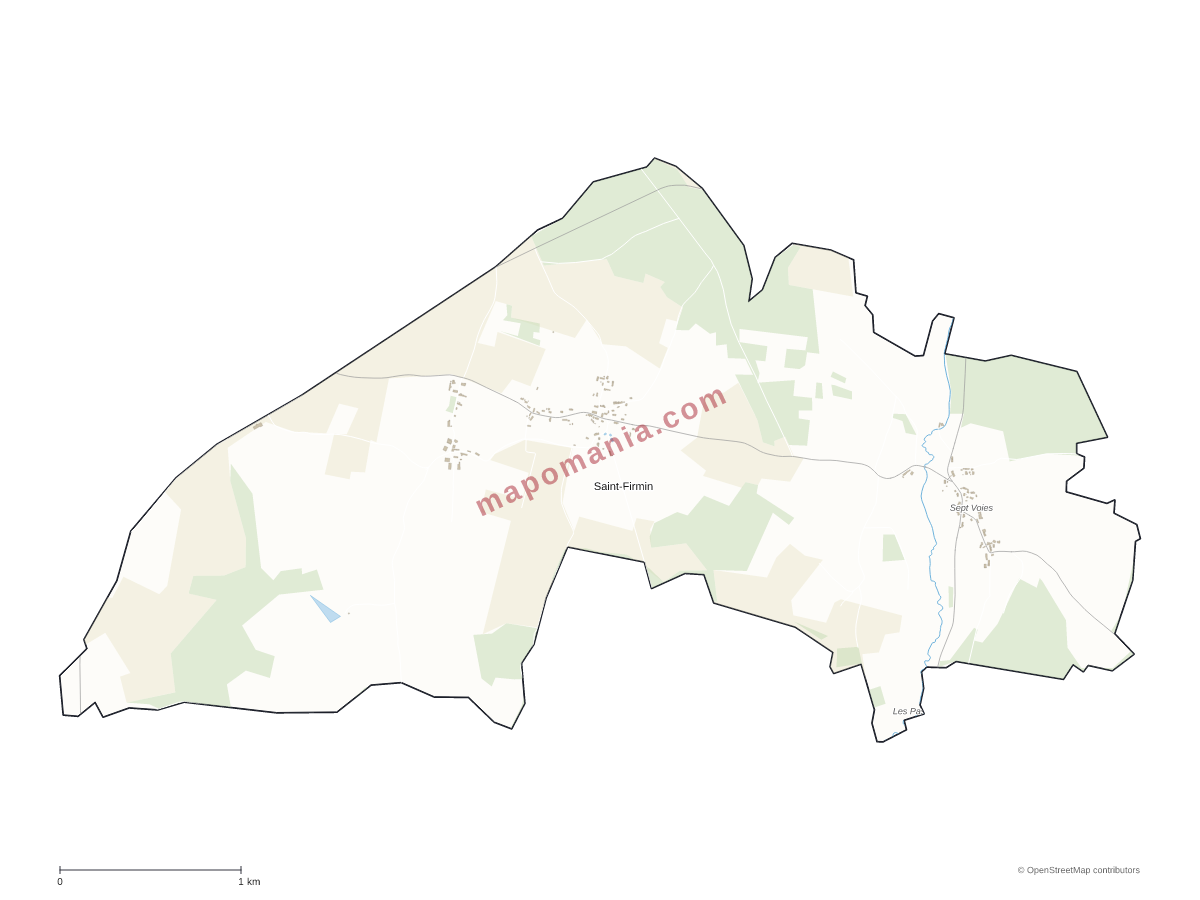Carte de Saint-Firmin à personnaliser