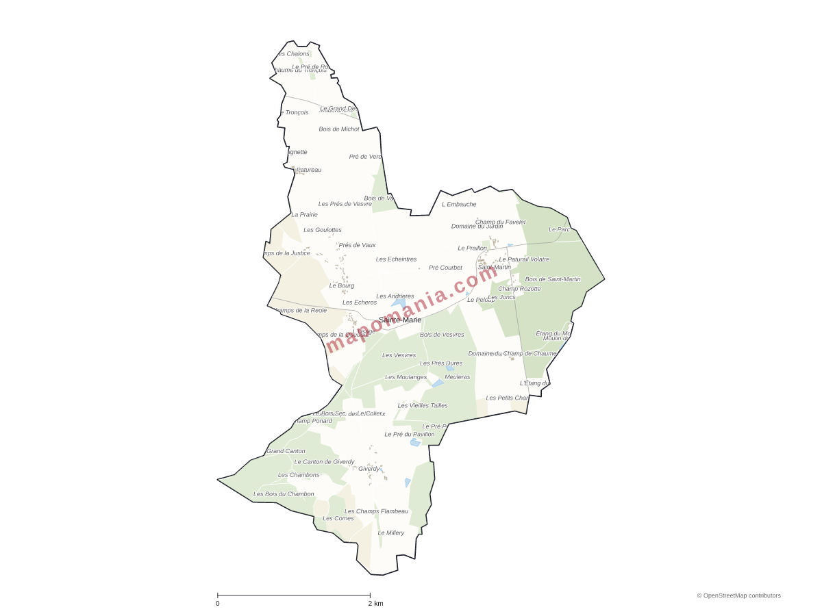 Carte de Sainte-Marie à personnaliser