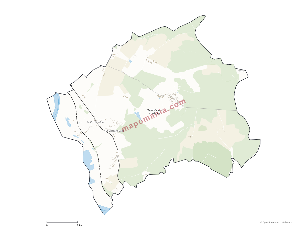 Carte de Saint-Ouen-sur-Loire à personnaliser