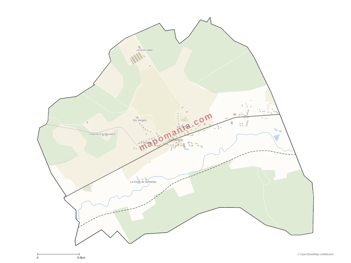 Carte de Sichamps à personnaliser