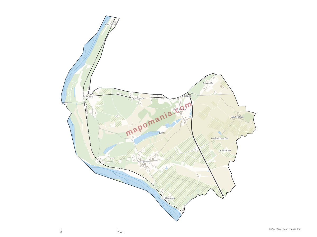 Carte de Tracy-sur-Loire à personnaliser