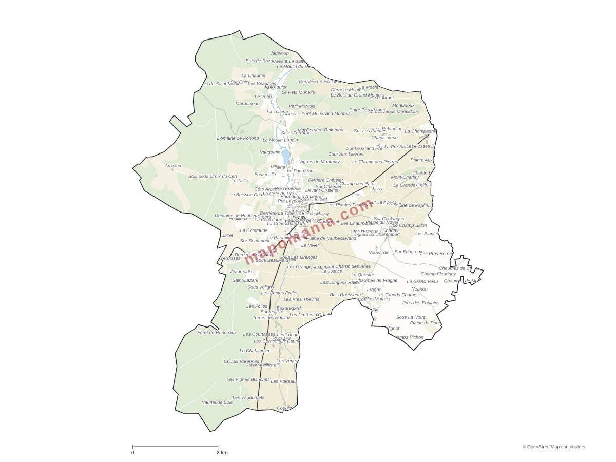 Carte de Varzy à personnaliser