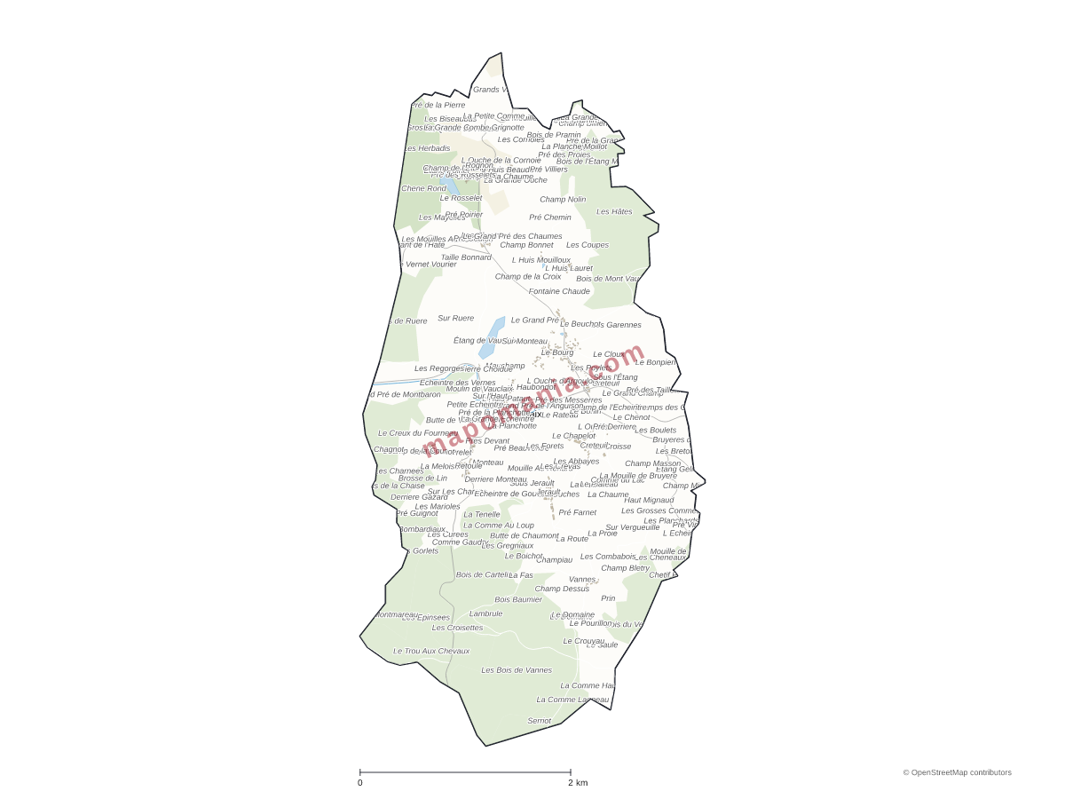 Carte de Vauclaix à personnaliser