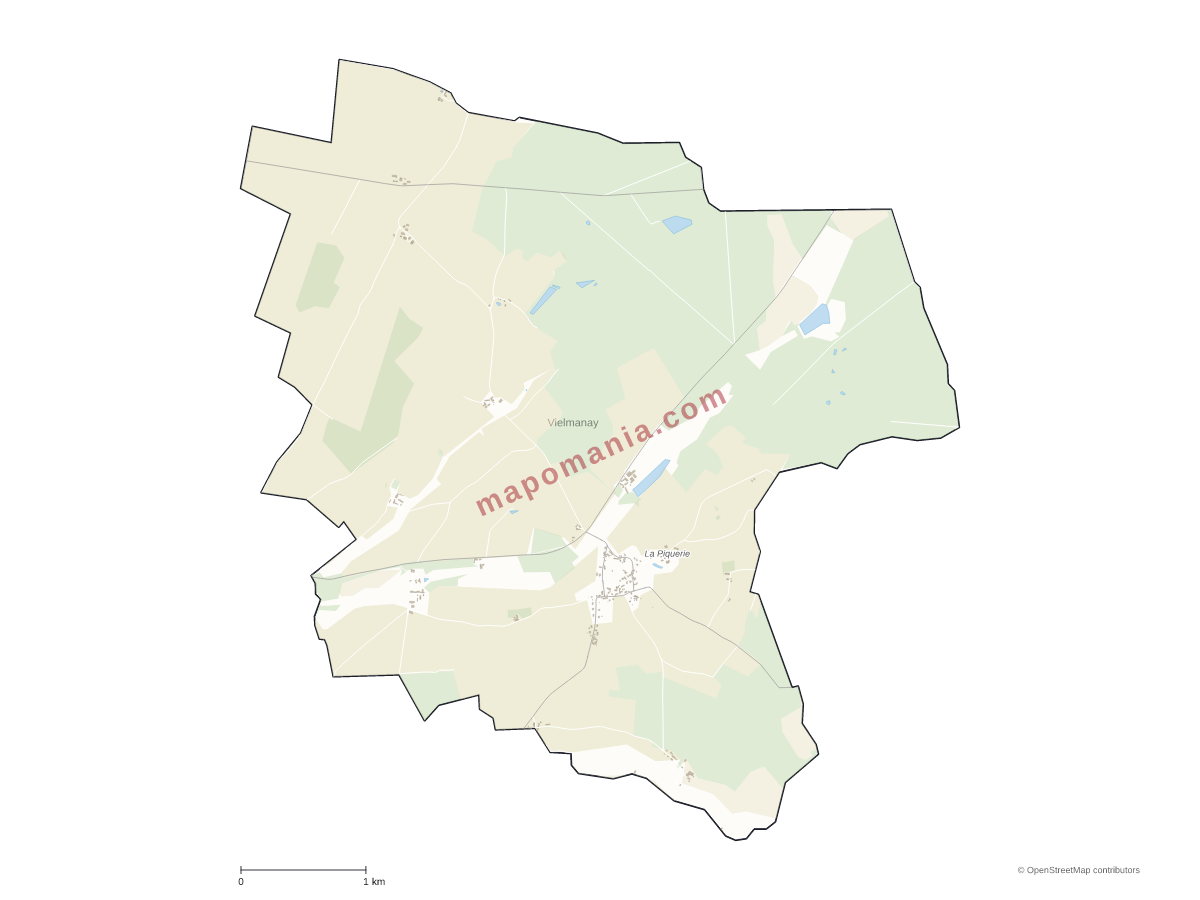 Carte de Vielmanay à personnaliser