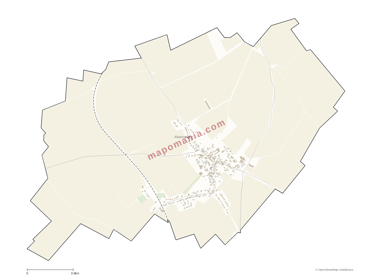 Carte de Abancourt à personnaliser