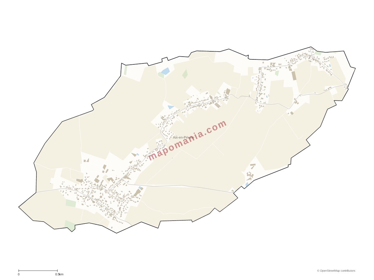 Carte de Aix-en-Pévèle à personnaliser