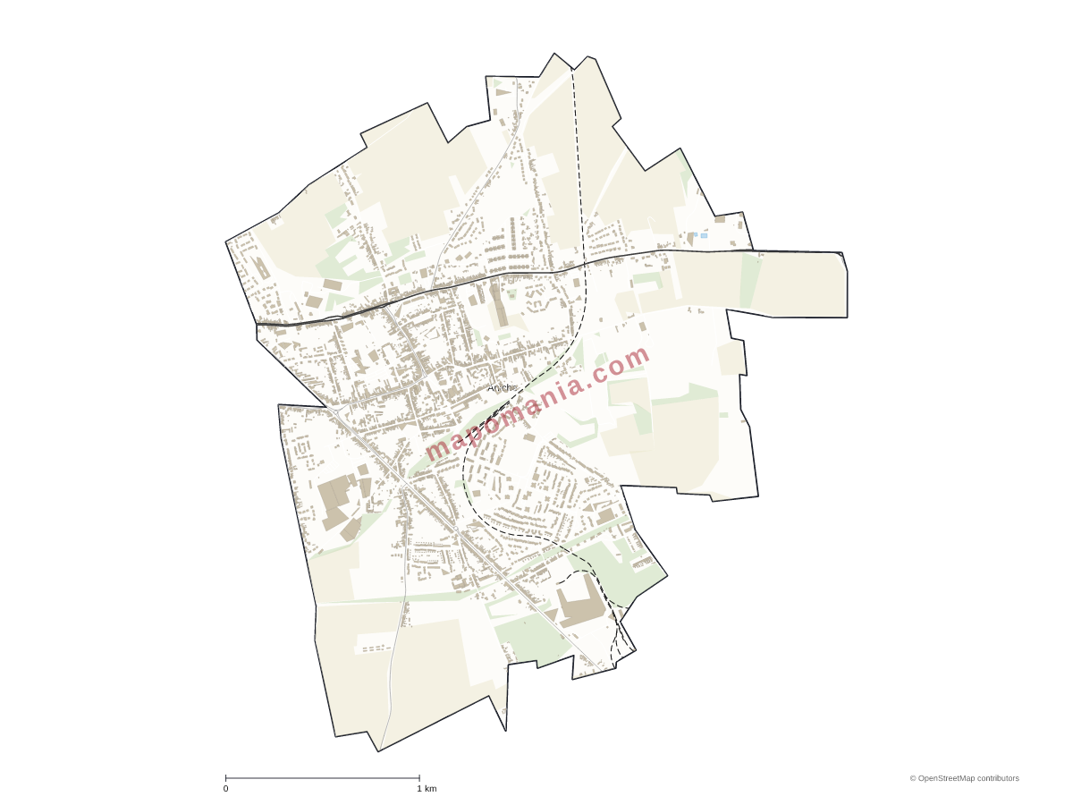 Carte de Aniche à personnaliser