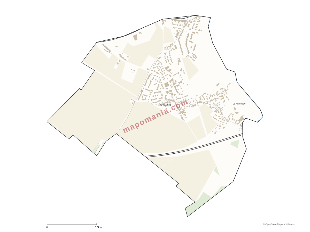 Carte de Anstaing à personnaliser