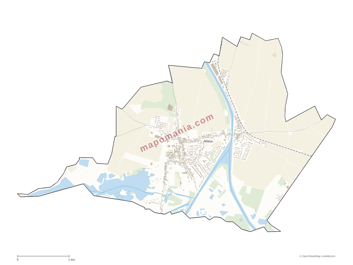Carte de Arleux à personnaliser