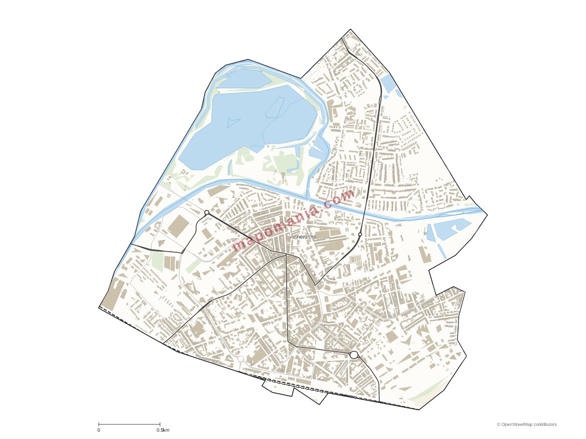Carte de Armentières à personnaliser