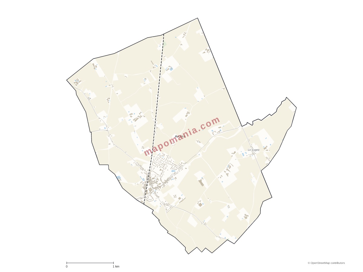 Carte de Arnèke à personnaliser