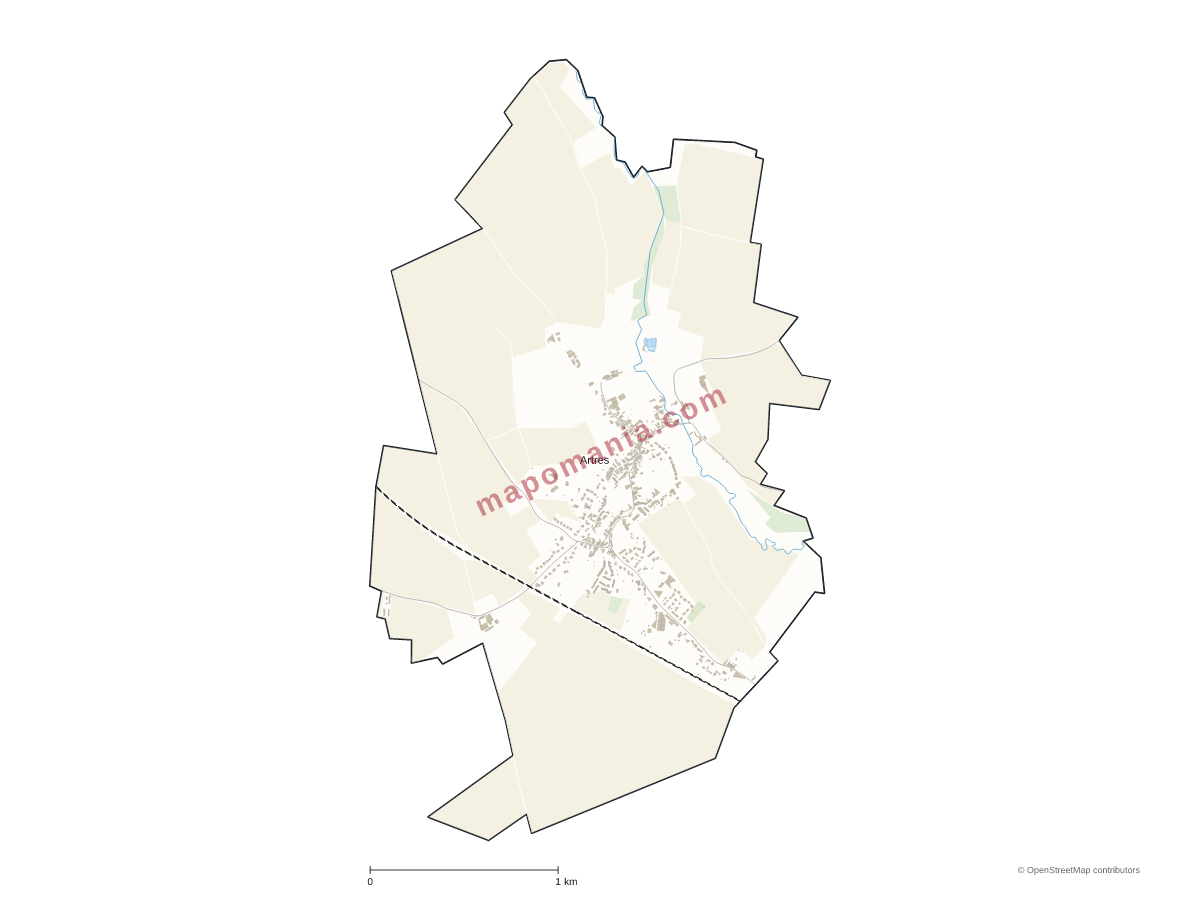 Carte de Artres à personnaliser