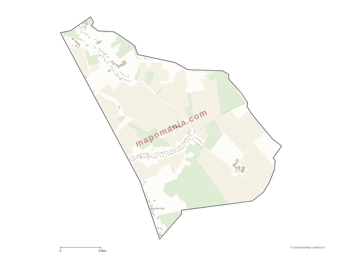 Carte de Audignies à personnaliser