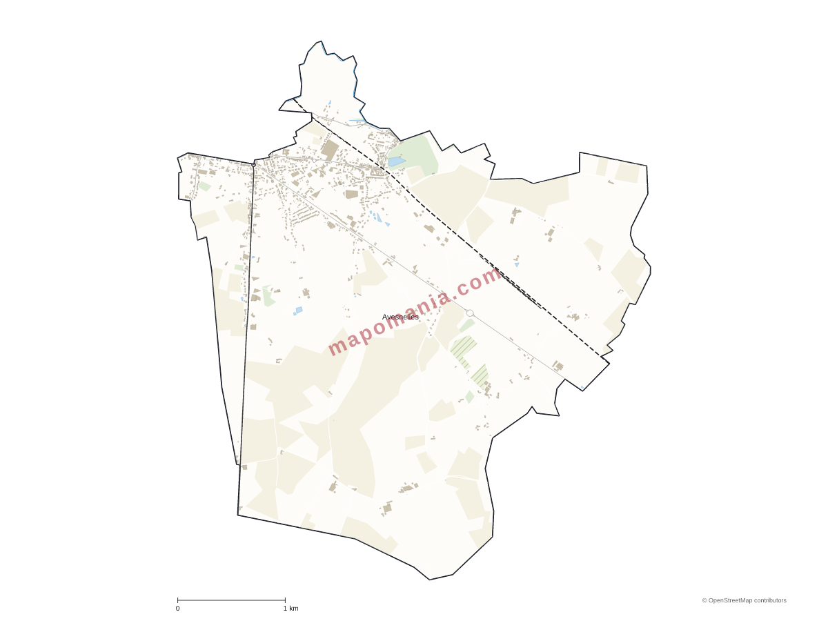 Carte de Avesnelles à personnaliser
