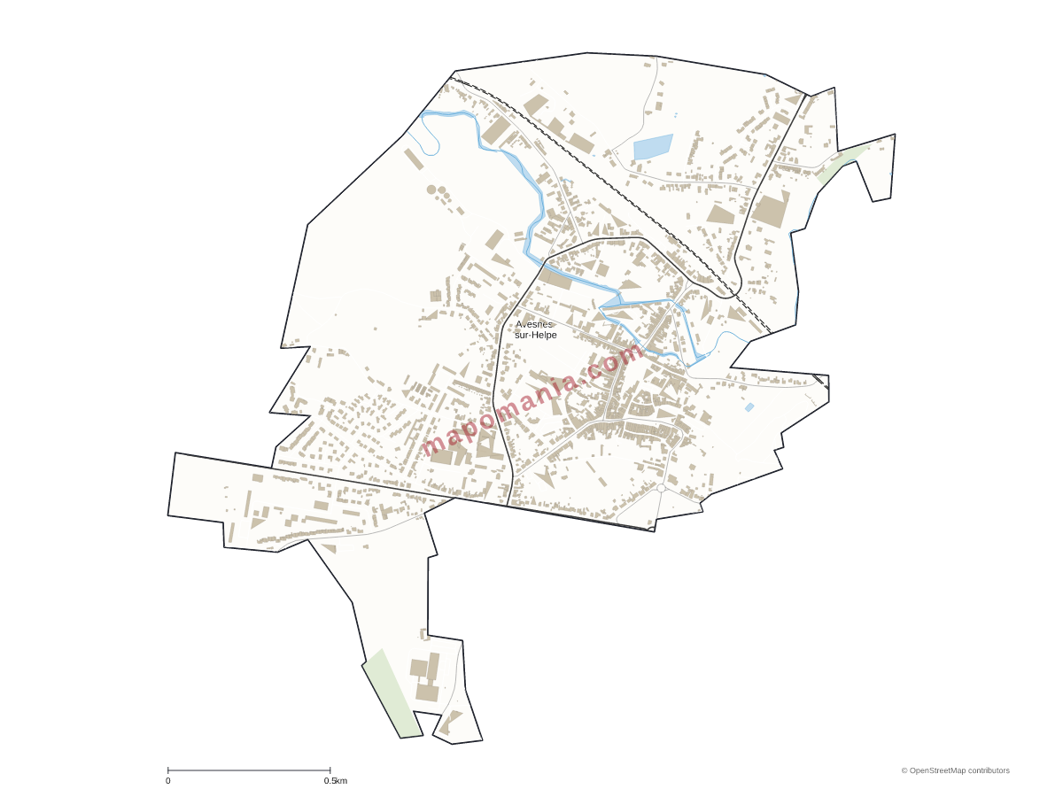 Carte de Avesnes-sur-Helpe à personnaliser