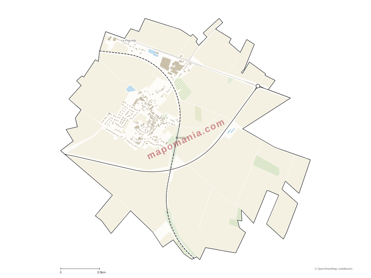 Carte de Awoingt à personnaliser