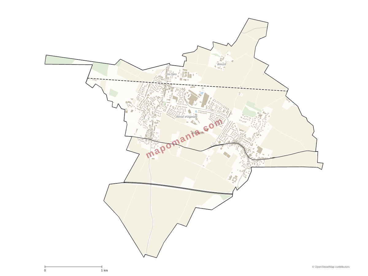 Carte de Baisieux à personnaliser