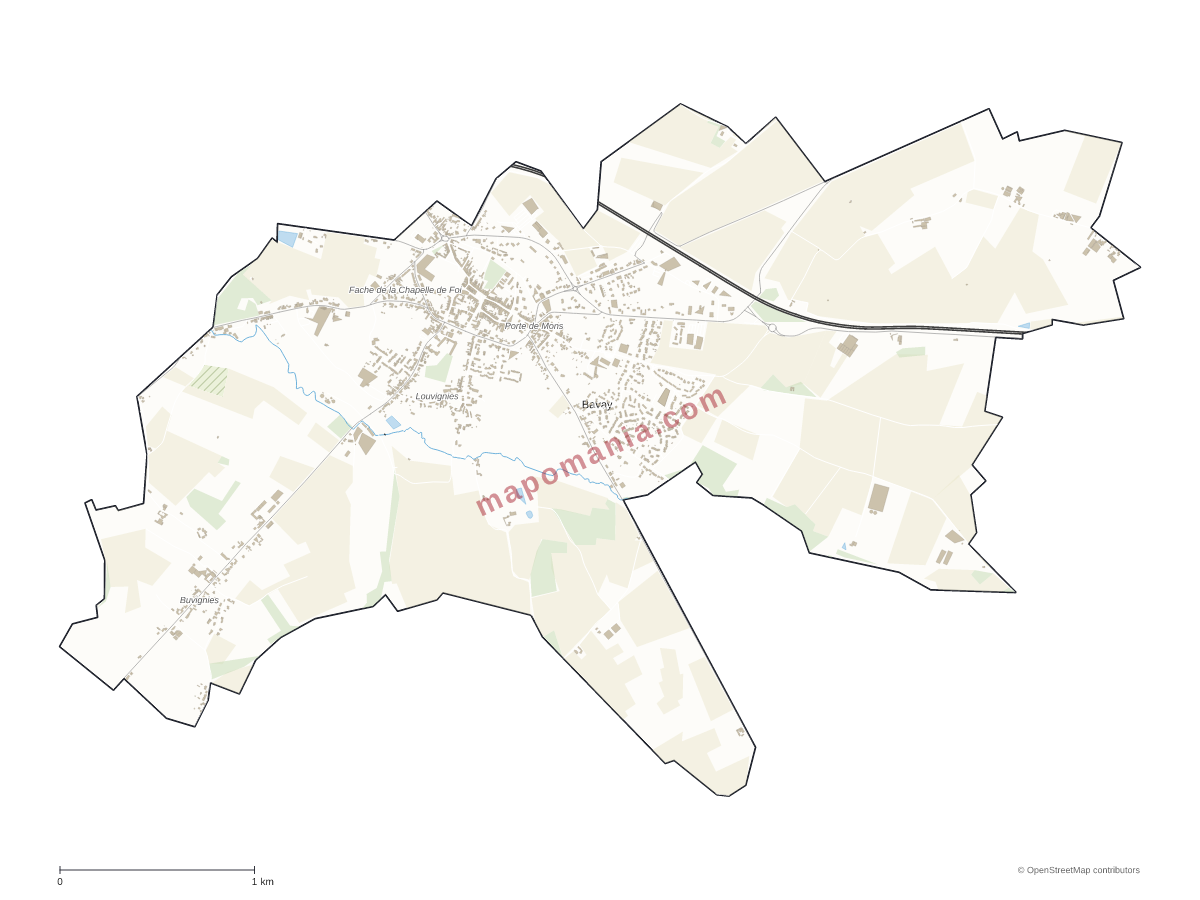 Carte de Bavay à personnaliser
