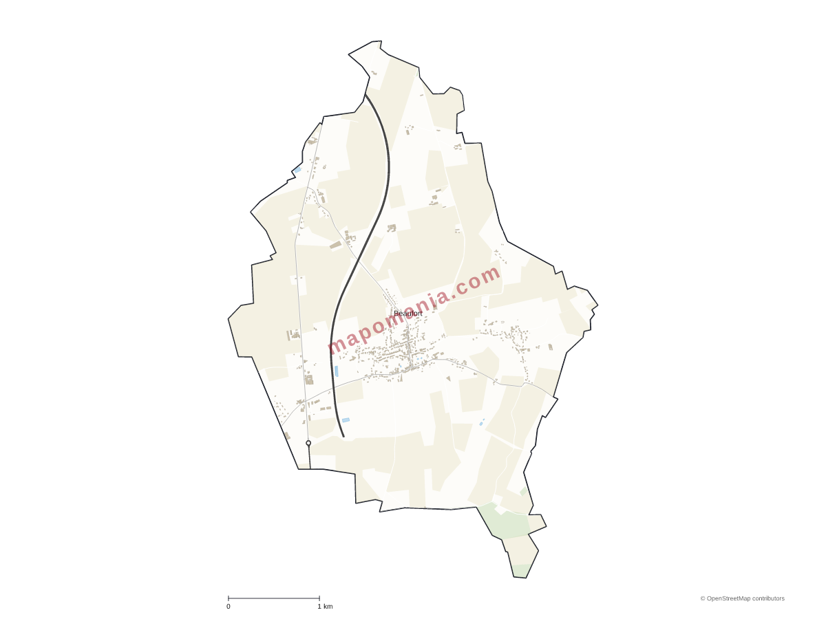 Carte de Beaufort à personnaliser