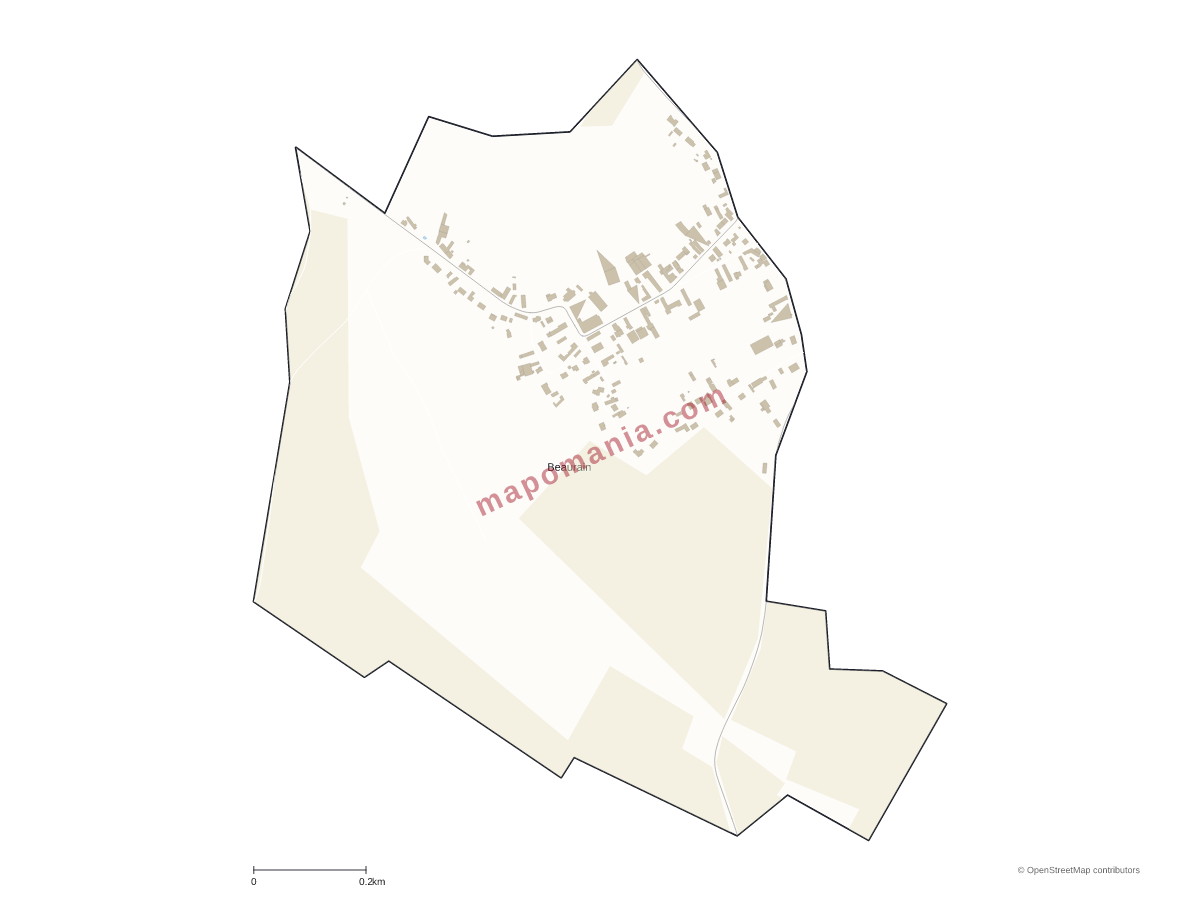Carte de Beaurain à personnaliser