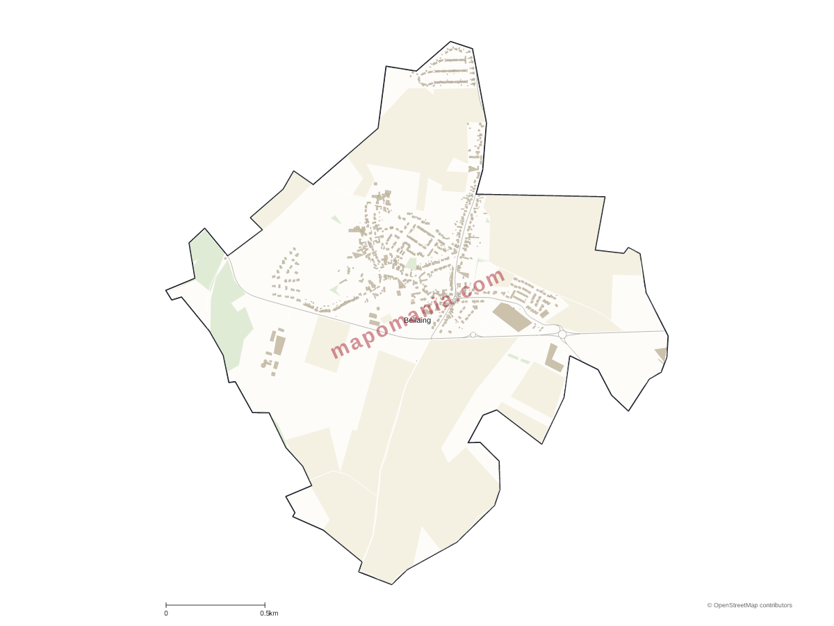 Carte de Bellaing à personnaliser