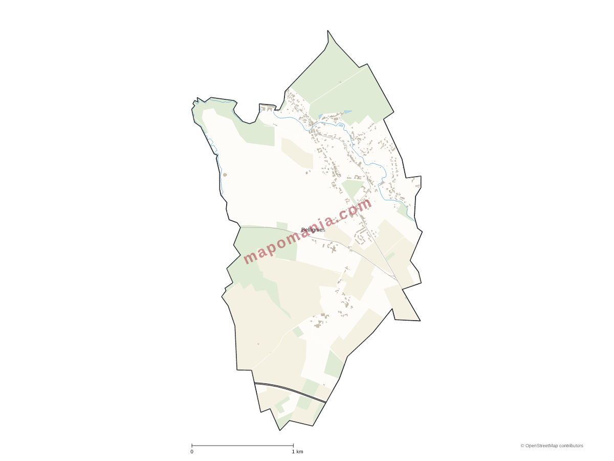 Carte de Bellignies à personnaliser