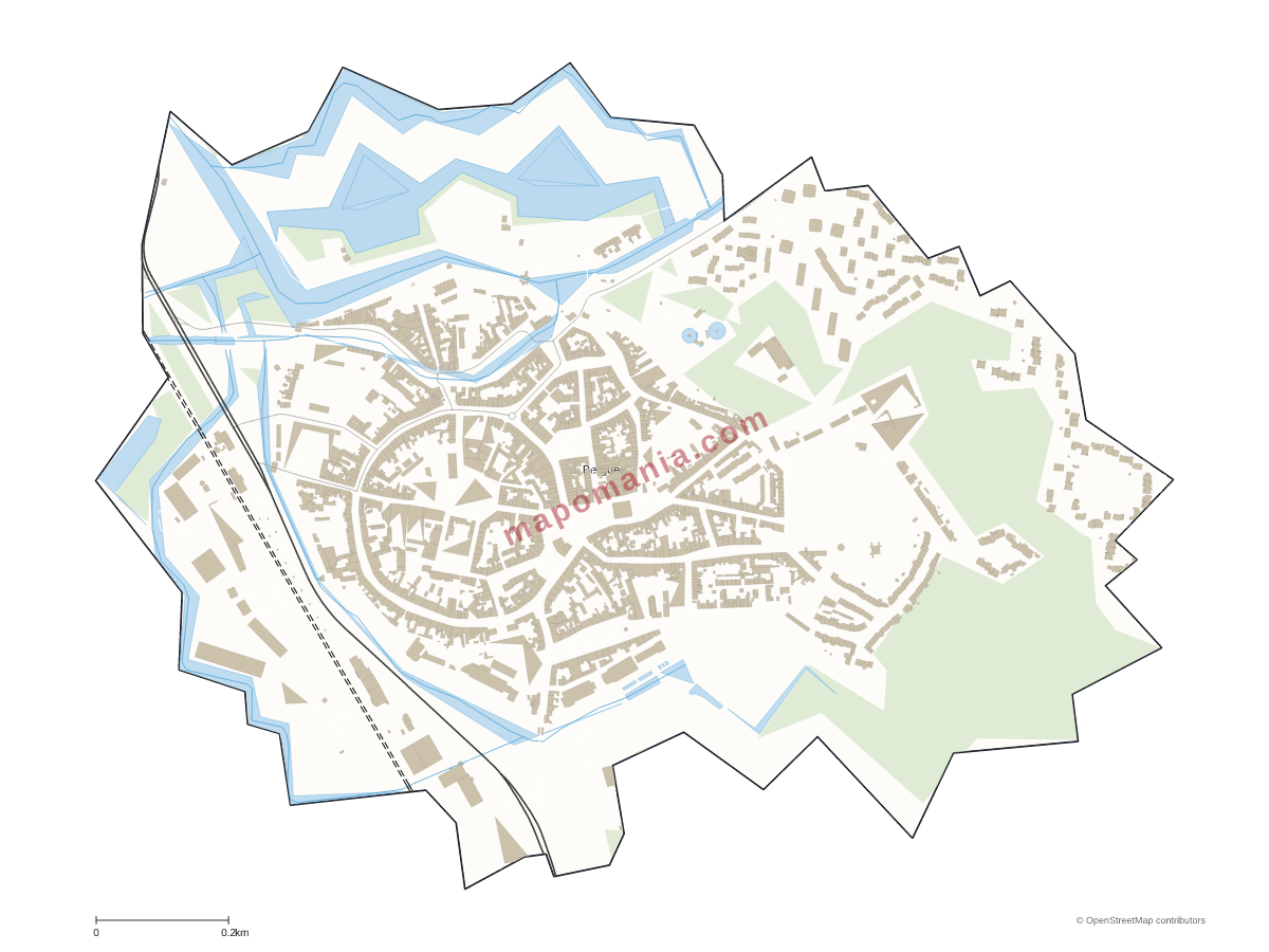 Carte de Bergues à personnaliser