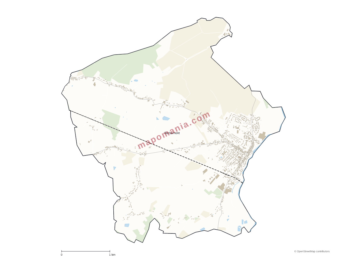 Carte de Berlaimont à personnaliser
