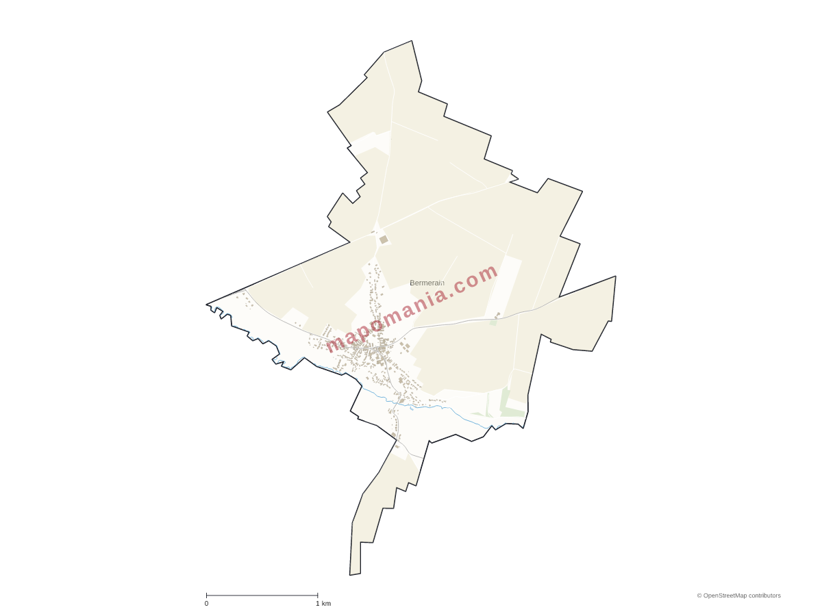 Carte de Bermerain à personnaliser