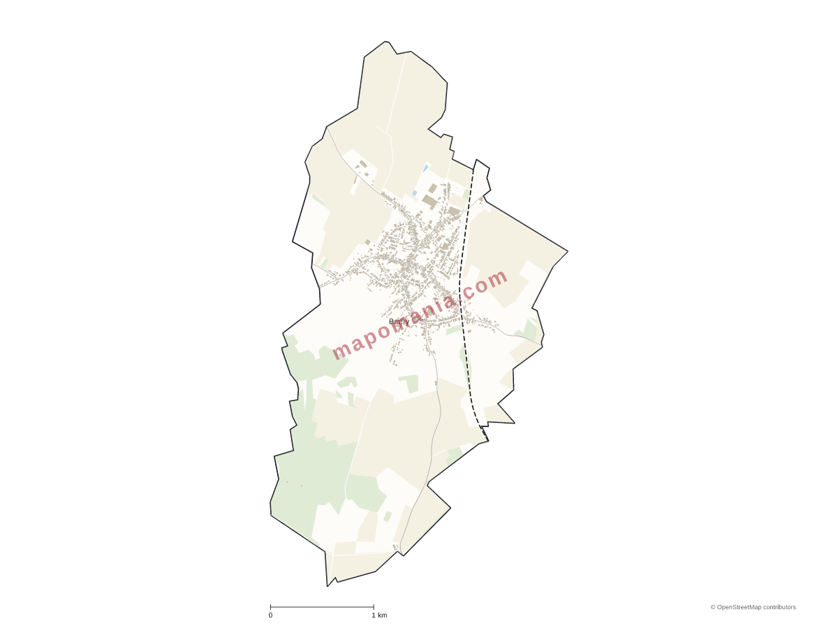 Carte de Bertry à personnaliser