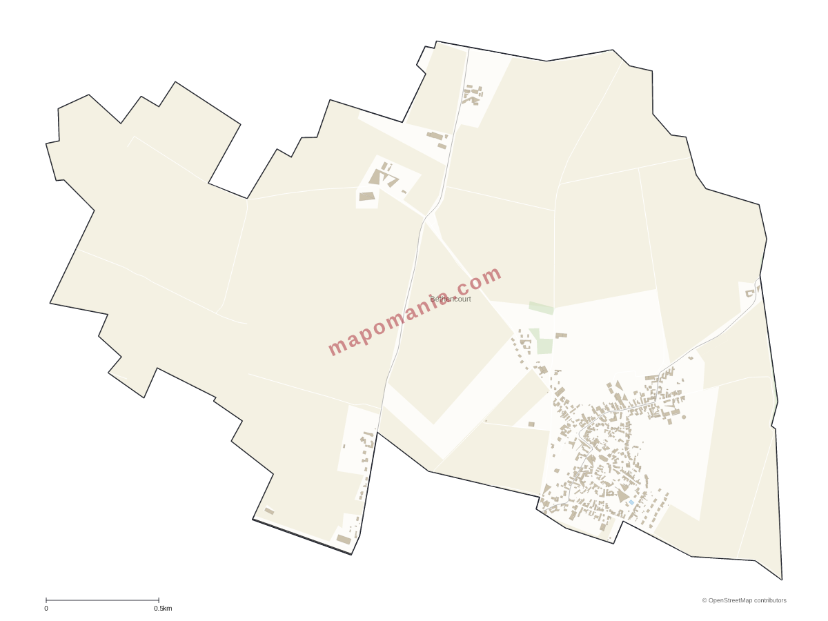 Carte de Béthencourt à personnaliser