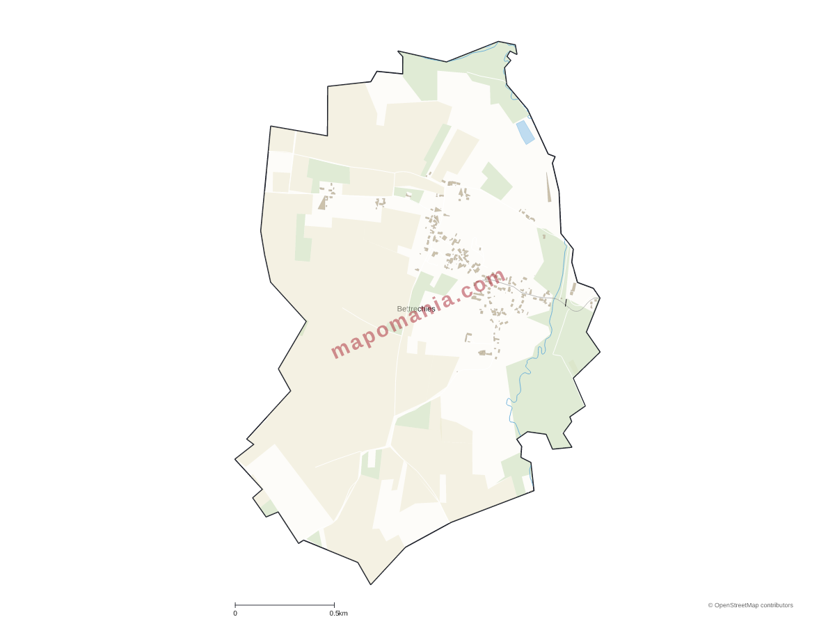 Carte de Bettrechies à personnaliser