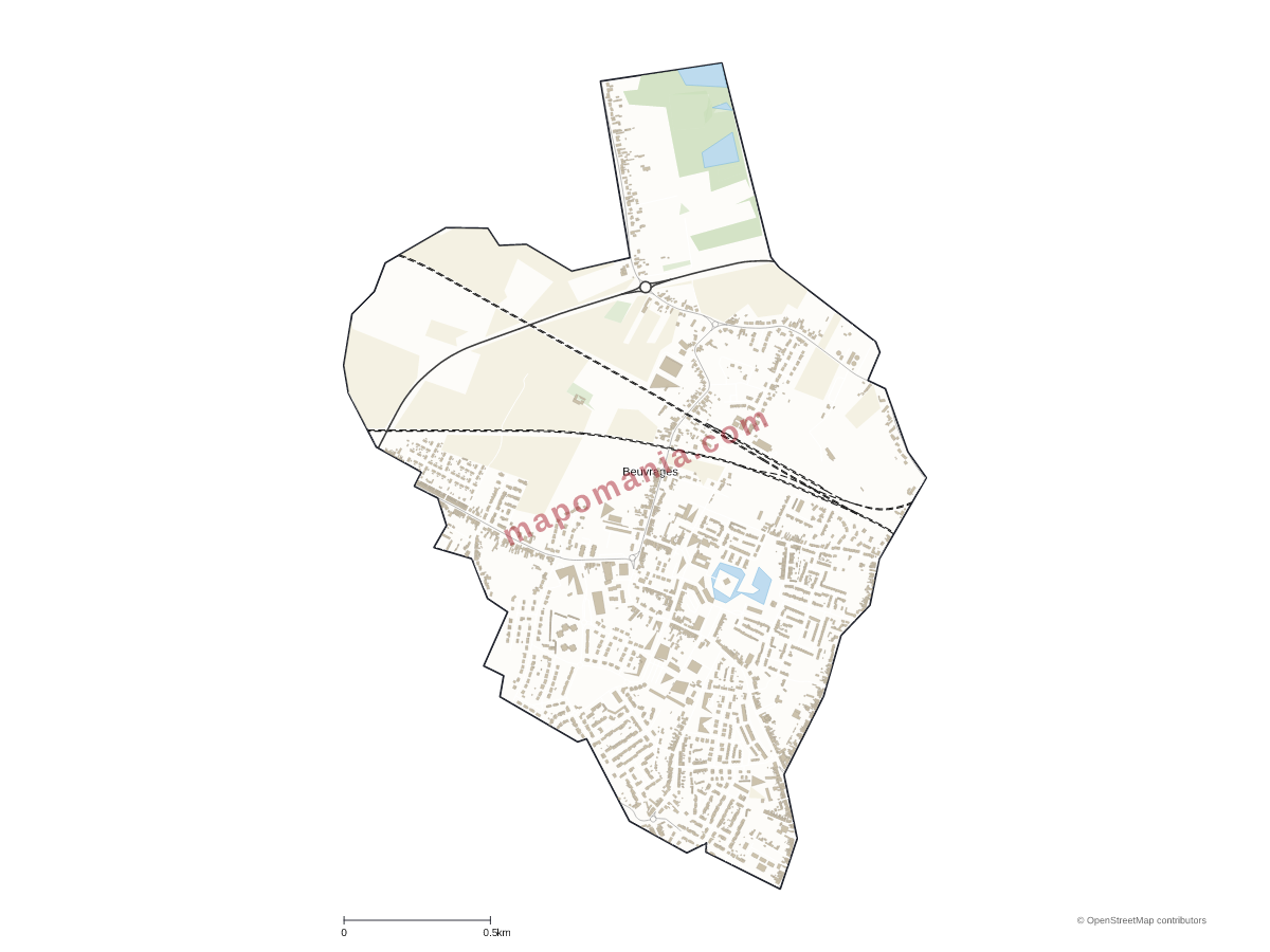 Carte de Beuvrages à personnaliser