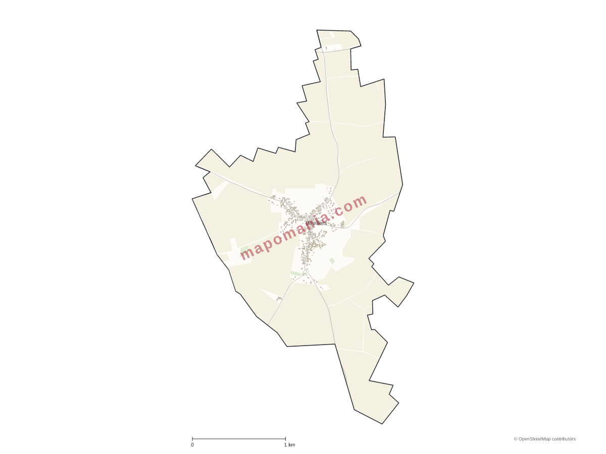 Carte de Bévillers à personnaliser