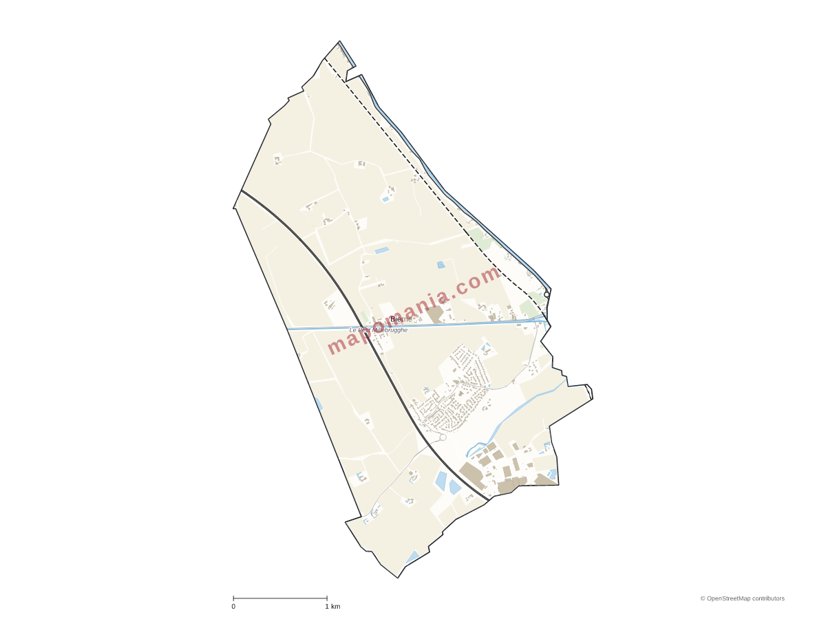 Carte de Bierne à personnaliser