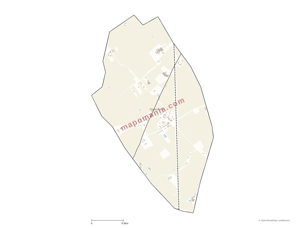 Carte de Bissezeele à personnaliser