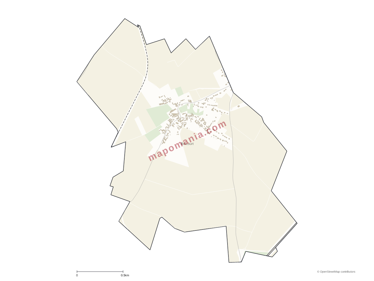 Carte de Blécourt à personnaliser