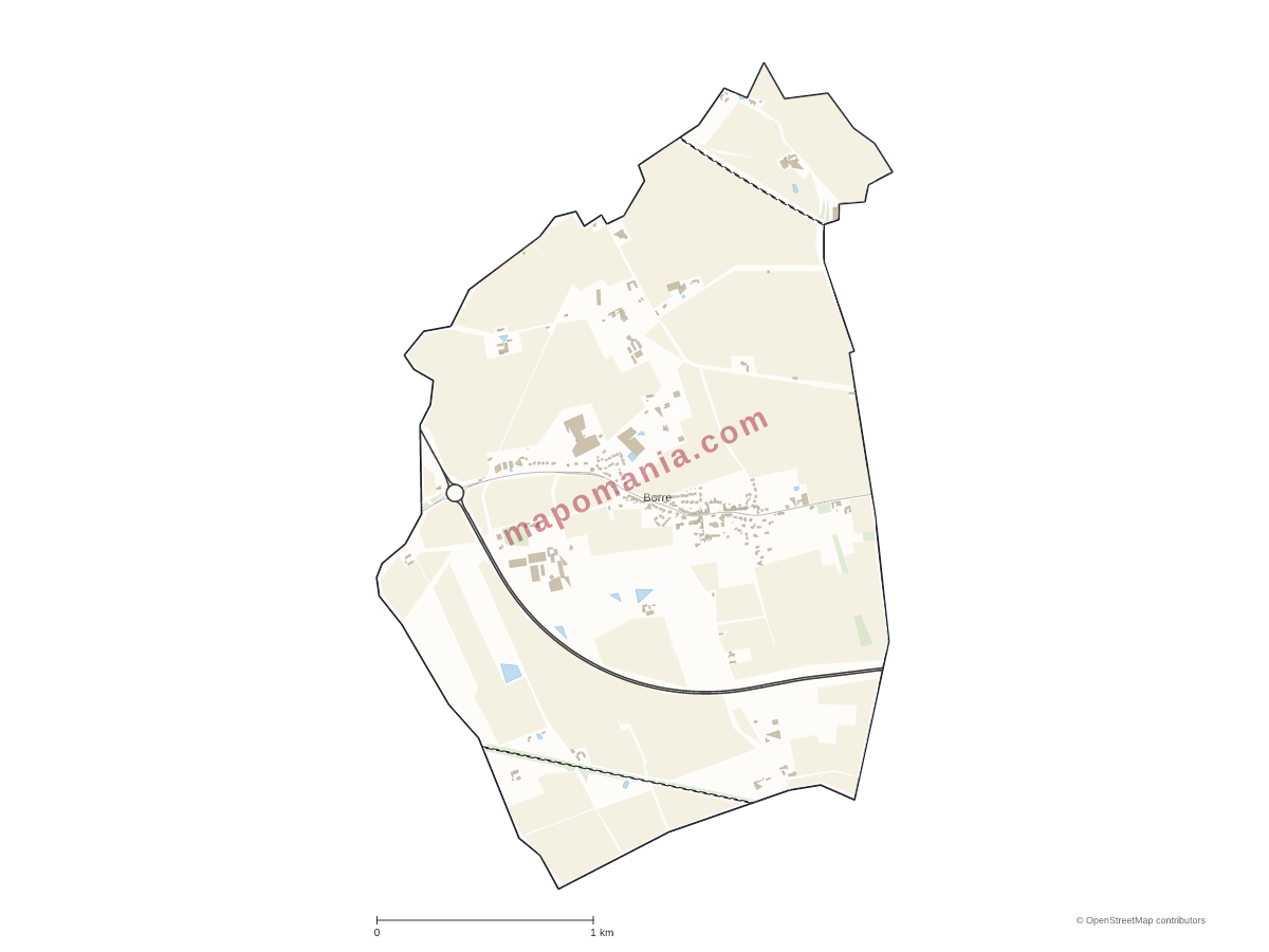 Carte de Borre à personnaliser