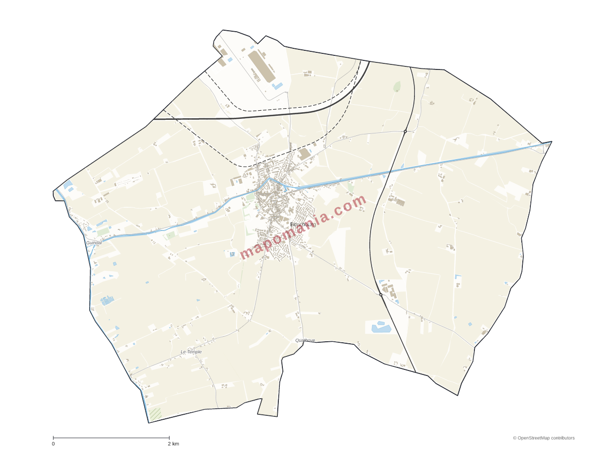 Carte de Bourbourg à personnaliser