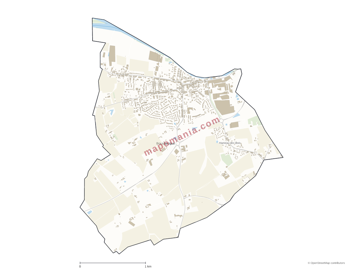 Carte de Bousbecque à personnaliser
