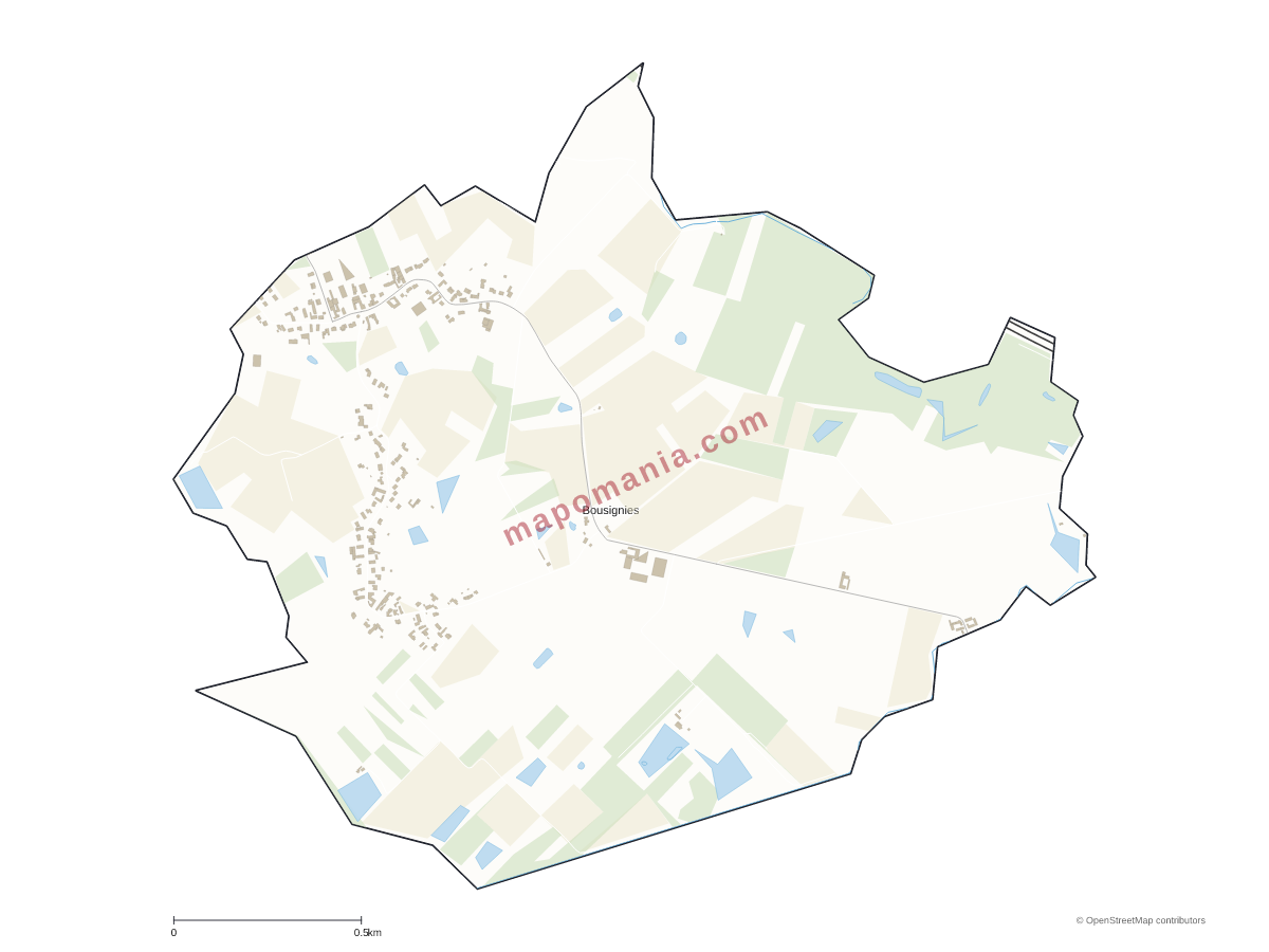 Carte de Bousignies à personnaliser