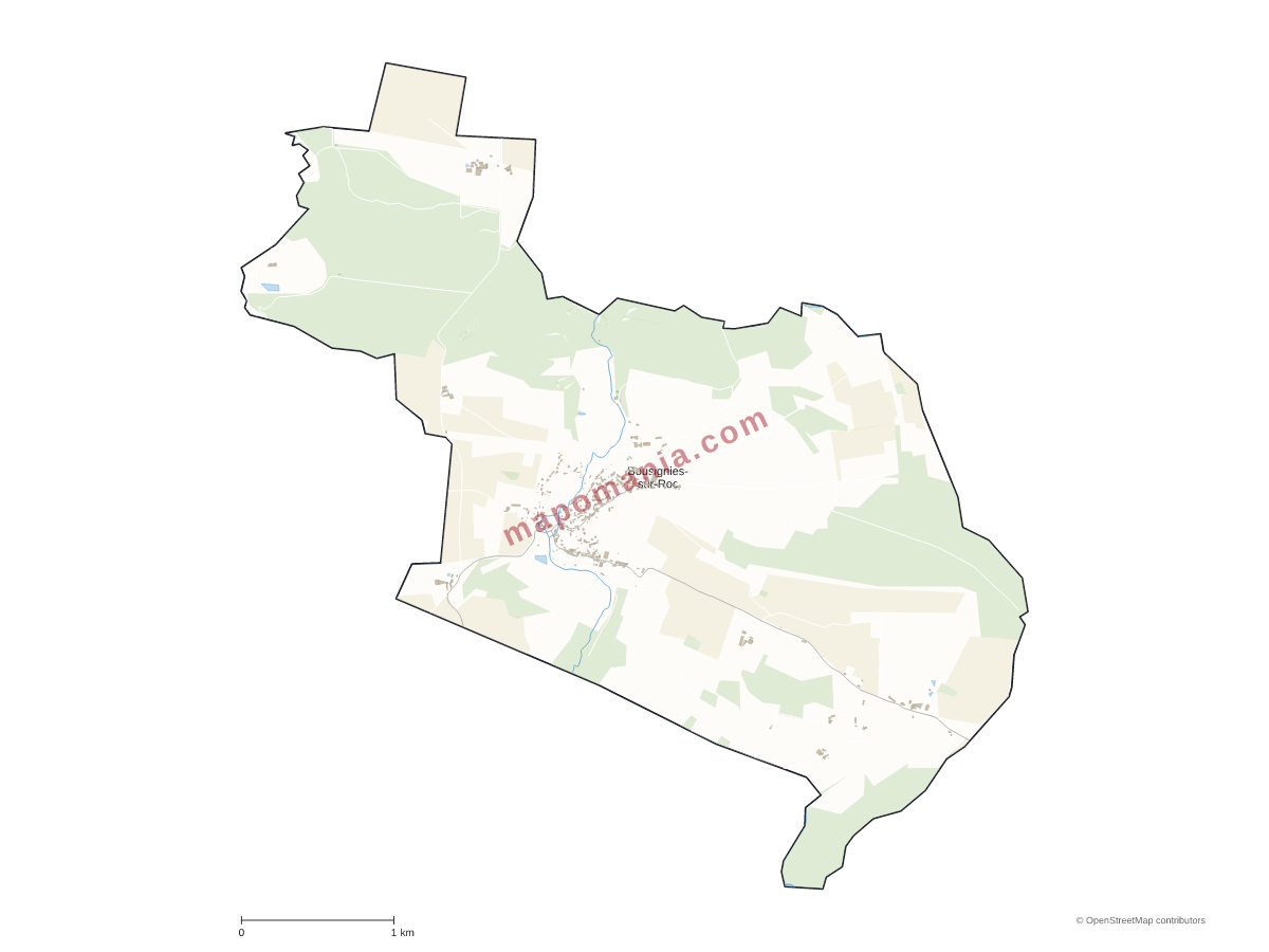 Carte de Bousignies-sur-Roc à personnaliser